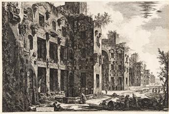 GIOVANNI B. PIRANESI Three etchings from Vedute di Roma.